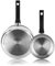 MAGEFESA Essencial Inox - Set de Sartenes Plateadas 18 + 26cm, Acero Inoxidable, Sin Recubrimiento ni Antiadherente, Ecológicas, Inducción