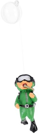 OUNONA Aquarienschmuck Requisiten Für Aquarienlandschaften Aquarienbedarf Groß Fisch Aquarium Tauchermodell Ornament Aquarienverzierung Tauchen Taucherfigur Aquariumhöhle Tank PVC