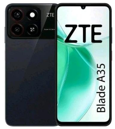 ZTE Smartphone Blade A35 RAM 6GB (2GB+ 4GB Ram fusion)+ Memoria 64 GB - Andoid 14 Go - Nero stellato
