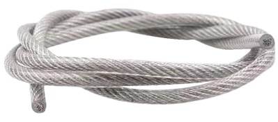 Fune metallica in acciaio inossidabile 304 rivestita in plastica, 7 x 7 fili, con struttura in corda di gomma, per ringhiere, esterni, giardino o artigianato (2,0 mm x 5 m)