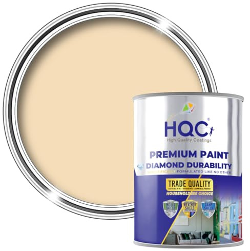 HQC Anti Damp, Anti Mould and Condensation - Light Beige Matt Finish - 5 Litre - Prevent & Control Damp On Internal Walls & Ceilings - Easy To Apply