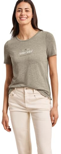 Damen T-Shirt mit Rundhals und Wording