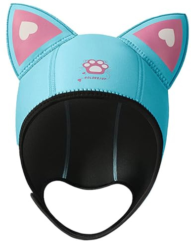 Yunmeryker Taucherhaube Neopren Schwimmhaube mit Kinnband Und Schützt Kopf Und Ohren Zuverlässig Angenehm Und Flexibel für Frauen Kinder für Schnorch