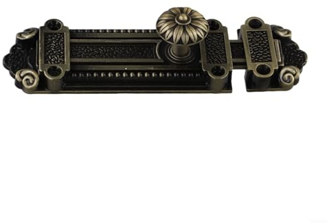 EpheyFIF Chiavistello vintage in lega di zinco, 15,5 cm, serratura di sicurezza per finestre, armadi, camera da letto e bagno, finitura bronzo antico (verde antico)