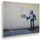Giallobus - Gemälde - Banksy - Robot - Leinwand mit Standardrahmen - 100x70 - Bereit zum Aufhängen - Moderne Gemälde für zu Hause