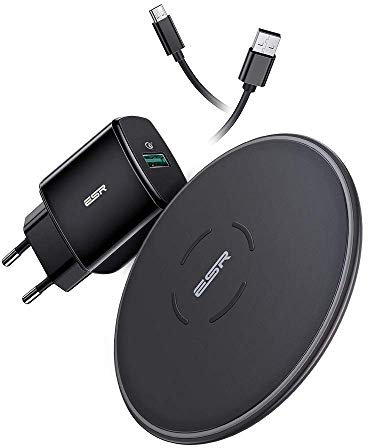 ESR 10W/7.5W Wireless Charger für iPhone 11/11 Pro/11 Pro Max/XS/XR/X/8/8+,Samsung S20/S20+/S20 Ultra/S10/S10+/S10e/S9/S9+/S8/S8+ usw. (Upgraded)