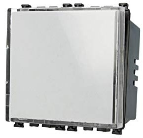Pulsante Con Targa Portanome 2M Nero Per Campanello Compatibile con Vimar Arke