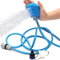 YUIP Haustier Badebürste Werkzeug, Hunde Duschkopf, Hund Reinigung Dusche Sprayer, 2 in 1 Hundedusche Haustier Duschkopf with Bürste for Dog Cat Grooming Brushes Massage, Blau