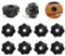 HENGBIRD M8 Sterngriffmutter 10 Stück, Rändelschraube Äußerer Durchmesser 32mm, Spannknopf mit gerändeltem Gewinde Muttern für Maschinen und Anlagen, Möbel, Werkzeugmaschinen, Fitnessgeräte
