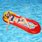 GUBOOM Luftmatratze Pool, Aufblasbares Schwimmbett Aufblasbarer Wasserhängematte Luftmatratze Hängematte Pool Schwimmmatte Spielzeug Schwimmmatratze für Erwachsene und Kinder (Rot)