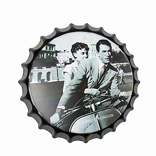 Hongxin Capsules de Bouteille de bière Vintage Signe en métal décor à la Maison UP Girl Voiture à Huile à Moteur 66 autoroute Homme des cavernes Accessoires de Jardin de bière 12 Pouces A0716-32