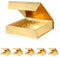 BAKIPACK 6 Trüffelboxen, Pralinenschachteln, Goldtrüffel-Geschenkboxen Verpackung mit 9-teiligem Kunststofftablett, Magnetverschluss-Deckel, 14 x 14 x 3 cm