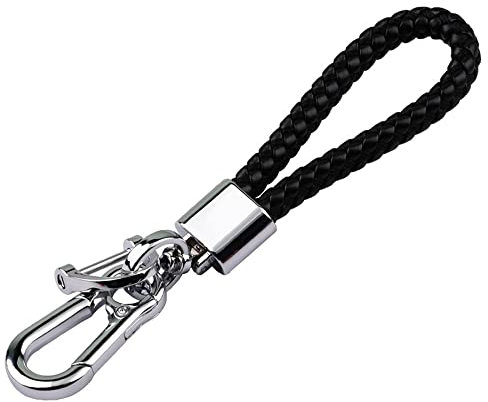 HAOBIN SchlüSselanhäNger Aus Geflochtenem SchlüSselband SchlüSsel AnhäNger SchlüSselringe Auto SchlüSselanhäNger Leder AutoschlüSsel Mit Karabiner Und Schraubverschluss,Geeignet FüR AutoschlüSsel