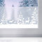 Fensterfolie Fensterbordüre Fensterbild Statisch haftend wiederverwendbar Winter Schnee Weihnachten Transparent Glas Weihnachtsdeko Dekoration Fensterdekoration 20x150 cm Wald & Rentiere