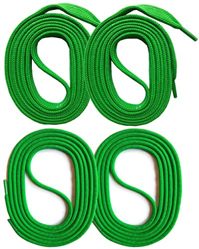 SNORS 2 PAAR runde Schnürsenkel GRÜN 75cm Ø3mm - waschbar, reißfest, Schuhband für Halbschuhe, Kinderschuhe, Sportschuhe, Laces, Kordel