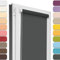 Estika Estor Enrollable sin taladrar - 40 cm x 120 cm - Gris Oscuro - instalación con Abrazaderas, Estor para Ventanas de Interior, mampara de privacidad para Ventanas y Puertas de balcón