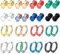 Diamday 16 Paar Ohrringe Set Edelstahl für Damen Herren Creolen Huggie Ohrringe Knorpe Piercings Ohrstecker Hypoallergen Fake Gauge Ohrstecker Ohrringe Set Regenbogen Hoop Ohrschmuck 8MM