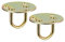 sourcing map Ceiling Hooks, 4Pcs 3 Inch Dia Screw Mounted Pad Eye Plate Top Hooks - for Hanging Plant Pots, Fans, Lights, Lanterns