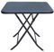 BURI Gartentisch mit Glasplatte Tisch Balkon 70x70 cm Klappbarer Esstisch Glastisch klappbar Klapptisch Balkon Kleiner Balkontisch Glasplatte Außenmöbel Garten Innen Terrasse Essen 70 x 70 cm Bistro