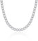 KissYan Silver Tennis Necklace for Women, White Gold Plated Diamond Cubic Zirconia Round Tennis Chain Adjustable Choker Dainty Jewelry Gifts(67-W)
