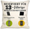 Happy 13th Birthday Kissenbezug für Mädchen & Jungen - Dekoration für 13. Geburtstag