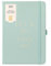 Busy B - Goals Diary Januar bis Dezember 2024 - Salbei - A5 Kunstleder Wochenansicht Zielsetzung Planer mit Aufklebern, Taschen und Notizen