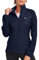 MoFiz Giacca Donna Invernale Giubbino Leggero Giacca Pile Termica Piumino Corto Giacca Sportiva con Zip Blu XXL