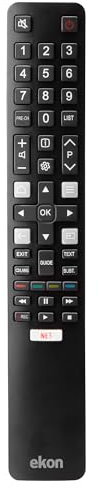 Ekon Telecomando Universale per TV e Smart TV TCL, Telecomando Sostitutivo con Controllo Intuitivo, Scorciatoie per App e Servizi Streaming, Senza Installazioni Subito Pronto all'Uso
