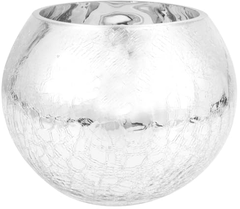 LIFKOME Disco Ball Planter Pot, Glass Flower Vase 18CM Mirror Ball Plant Pots Table Centerpieces Vase Decoration for Home Office Garden