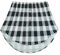 GOOBGS Women's Mini Underskirt Shirt Extensions Lower Skirt Sweep Shirt Extension Skirt with Buttons Black White Plaid 3XLarge