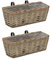 Cosisti Jardinières Balcon 2 pcs Jardinière Suspendue en rotin Pot de Fleurs Aspect rotin Jardinieres Exterieur Bac Jardiniere Bac à Fleurs Extérieur Osier avec Doublure de PE-40 x 16 x 13 cm