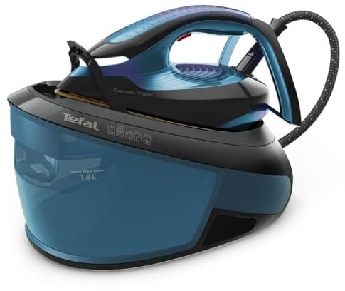 Tefal Express Vision SV8151 2800 W 1,8 l Durilium AirGlide Autoclean soleplate Blau - Schwarz (SV8151E0)