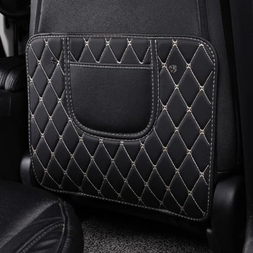 COFUNU 2 Stück Auto Rücksitz Anti Kick Pad für Subaru BRZ/Forester/Legacy/Levorg/Outback/XV,Wasserdicht Leder Auto Sitz Rückenlehnenschutz Matte mit Taschen.,1