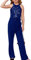 GRACE KARIN Einteiliger Bodysuit Rundhals mit Taschen Jumpsuit Weihnachts-Geburtstagsparty-Outfit Blau 12-14 Jahre