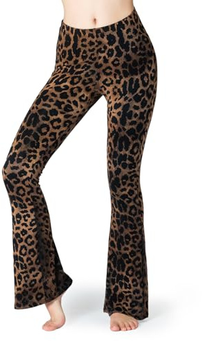 PANASIAM Leggings Leo with Flare, Brown, M