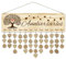 arricraft 1 Pc Wooden Family Birthday Reminder Calendar Board, Tree of Life Anniversaries Calendar Wall Hanging with 100 Tags Christmas Gifts for Father Mother 4.7x15.7inch(12x40cm)