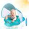 USHOP Flotador Bebé con Sombrilla, Piscina Inflable Portátil para Niños 12-36 Meses, Chaleco Flotador Seguridad, Material PVC, Ideal para Playa, Piscina Pequeña, Juguetes Natación Infantil, Azul