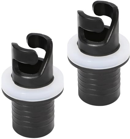 LQTSLFM Schlauchboot Ventiladapter, Schwarz Adapter Schlauchboot Ventil, Kajak Pumpe Ventil Adapter Auslaufsicher, Sup Pumpenadapter Wiederverwendbar (Schwarz-2pcs)