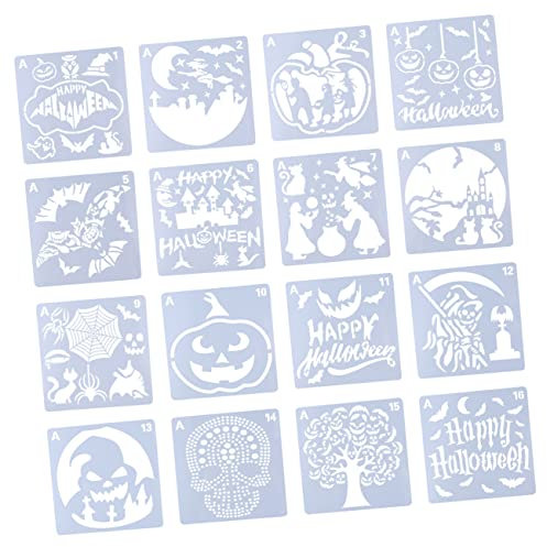 VILLCASE 16stücke Halloween Schablonen Für Junge Mädchen Wiederverwendbare Malschablonen Für Diy Bastelprojekte Malerei Und Dekoration
