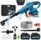 Dibaful Limpiador a Presión Inalámbrico 6 en 1 con 2 * 3.0Ah Baterías, Limpiador de Alta Presión Portátil de 21V, 120 Bar/3,4 GPM, 3 Velocidades, Boquilla, Manguera de 5m, Cargador para Coche, Jardín