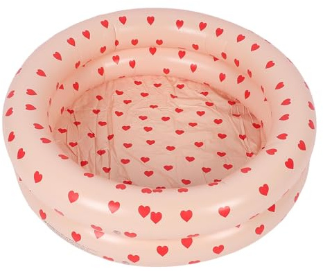 Oreilet Piscine Gonflable pour Enfants, Piscine à Balles Gonflable Ronde à 2 Anneaux pour bébé, Centre de Pataugeoire pour Jeux d'eau d'été dans Le Jardin, Amusant en Intérieur et en Extérieur,