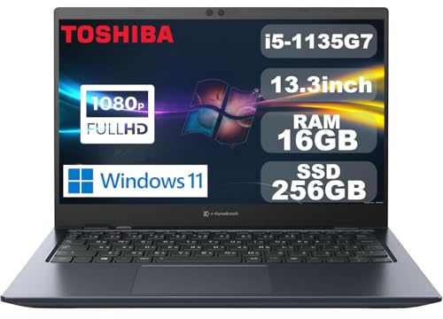 Toshiba Dynabook G83/HS Computer portatile, 13.3 Full HD Notebook, Core i5-1135G7, 16 GB di RAM, 256 GB SSD, elegante e leggero, webcam, tastiera giapponese, Win11 Pro (restaurato)