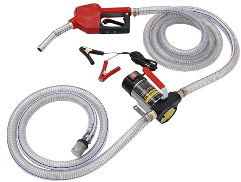 Pompa diesel, pompa per carburante 12 V, pompa per olio, pompa gasolio autoadescante con pistola di erogazione e tubo flessibile, pompa di aspirazione 3600 giri/min, per benzina, olio motore, acqua