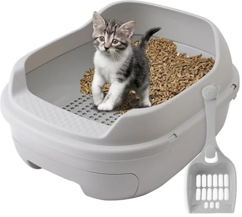 Sifting Cat Litter Box,Perfect for for Pine Pellets 22 x17.7 x 9.2 inches,Efficient sifting System