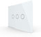 LIVOLO Interruttore della Luce con Indicatore LED Touch Switch con Pannello in Cristallo Toccare Interruttore a parete per Illuminazione Domestica,3 Gang 2 Way,C903S-11