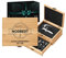 Maverton Weinöffner-Set personalisiert Weinset Sommelier Set - Geschenkbox Holzbox + 8er Weinzubehörset - aus Bambus - Braun - Geschenk zum Geburtstag für Männer - Guter Jahrgang