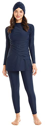 seafanny Damen 3-teilige muslimische Bademode Full Cover Hijab Burkini Modest Badeanzug