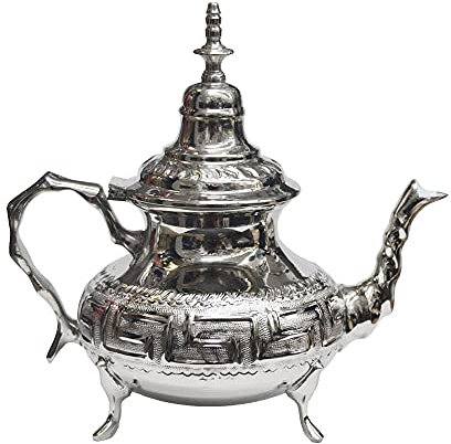 Horus Artisanat égyptien Théière marocaine orientale traditionnelle au design raffiné pour un usage quotidien. 800 ml = 10 verres à thé.
