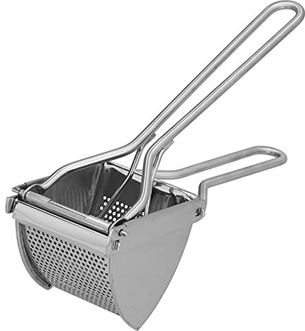 BORDSTRACT Potato Ricer, Stainless Steel Manual Potato Presser Ricer Crusher for Creamy Fluffy Mashed Potatoes and Food Recipes Purees (11.8x3.4in)