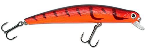Angel-Berger Wild Devil Baits Zander Wobbler Kunstköder Flachläufer Hardbait (Red Devil, 10 cm)